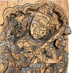 Antique Chinese Carved Wood Relief Panel Temple Door Phoenix Buddha 13 Salvage