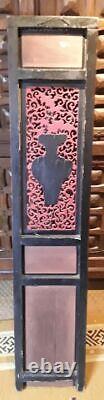Antique Chinese Carved and Lacquered pierced Panel