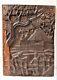 Antique Chinese China Carved Ebony Wood Carving Wall Plaque Panel 15 1/2 6.1