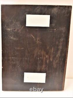 Antique Chinese China Carved EBONY Wood Carving Wall Plaque Panel 15 1/2 6.1