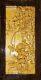 Antique Chinese Hand-carved Wood Relief Board Panel Gold Gilt Bird Animal Flower