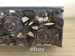 Antique Chinese Wall Wood Carved Panel, 19 th century