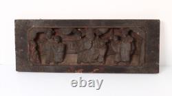 Antique Chinese Wood Carved Panel