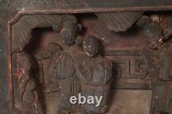 Antique Chinese Wood Carved Panel