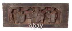 Antique Chinese Wood Carved Panel