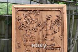 Antique Chinese Wood Carving / Carved Panel, Qing Dynasty, 19th c