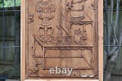 Antique Chinese Wood Carving / Carved Panel, Qing Dynasty, 19th c