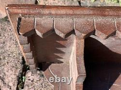 Antique EASTLAKE VICTORIAN Incised Wood CLOCK SHELF Panel CORBEL Carved Fretwork