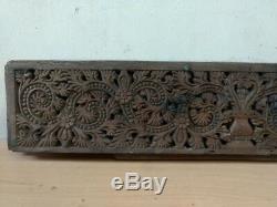 Antique Estate Wall Panel Wooden Floral Hand carved Door panel Home Decor Rare U