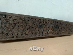 Antique Estate Wall Panel Wooden Floral Hand carved Door panel Home Decor Rare U