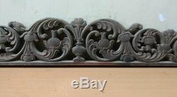 Antique Floral Hand Carved Wall Wooden Panel Double Side Carving Estate Decor US