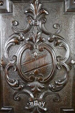 Antique French 19th. C Hand Carved Wood Wall Panel