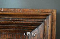 Antique French Architectural Rustic 19th. C Carved Oak Wood Wall Panel of Breton