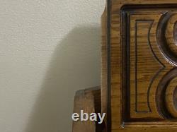 Antique French Art Nouveau Provençal Hand-Carved Solid Wood Panels 16.5 X 8.5