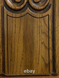Antique French Art Nouveau Provençal Hand-Carved Solid Wood Panels 16.5 X 8.5