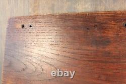 Antique French Breton Hand Carved Wood Panel Plaque Architectural Salvage Signed