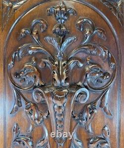 Antique French Carved 29.5 Cabinet Door Panel, Neoclassical Sculpture, Griffin