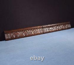 Antique French Carved Architectural Panels/Trim in Solid Walnut Wood Salvage