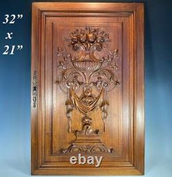 Antique French Carved Country French Walnut Panel, Cabinet or Furniture, Plaque