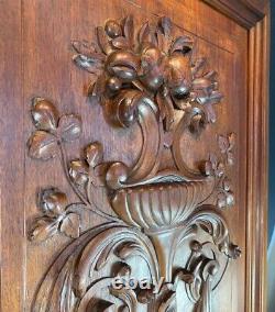 Antique French Carved Country French Walnut Panel, Cabinet or Furniture, Plaque