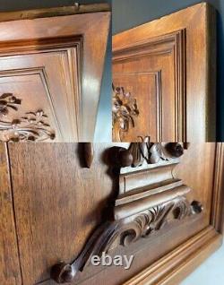 Antique French Carved Country French Walnut Panel, Cabinet or Furniture, Plaque