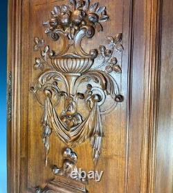 Antique French Carved Country French Walnut Panel, Cabinet or Furniture, Plaque