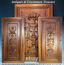 Antique French Carved Country French Walnut Panel, Cabinet or Furniture, Plaque