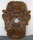 Antique French Carved Oak Wood Panel Salvage Two Angels With Fruits -18th/19th
