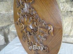 Antique French Carved Walnut Rococo Wood Panel Louis XV Style