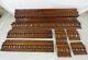 Antique French Fronts Panel Furniture, Molding Walnut Wood Hand Carved 8 Pieces