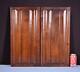 Antique French Gothic Revival Panels In Solid Walnut Wood Withlinen Fold Carvings