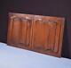 Antique French Gothic Revival Panels In Solid Walnut Wood Withlinen Fold Carvings