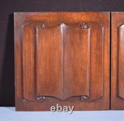 Antique French Gothic Revival Panels in Solid Walnut Wood withLinen Fold Carvings