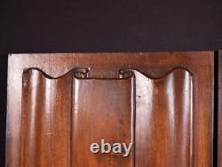 Antique French Gothic Revival Panels in Solid Walnut Wood withLinen Fold Carvings