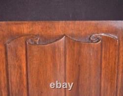 Antique French Gothic Revival Panels in Solid Walnut Wood withLinen Fold Carvings