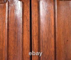 Antique French Gothic Revival Panels in Solid Walnut Wood withLinen Fold Carvings