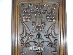 Antique French Hand Carved Walnut Wood Large Panel Wall Plaque Regence Style