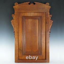 Antique French Hand Carved Walnut Wood Wall Panel Athena Caryatids Cabinet Door