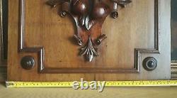 Antique French Hand Carved Wood Furniture Door Panel