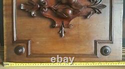 Antique French Hand Carved Wood Furniture Door Panel