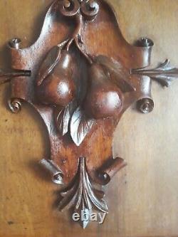 Antique French Hand Carved Wood Furniture Door Panel