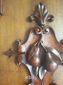 Antique French Hand Carved Wood Furniture Door Panel