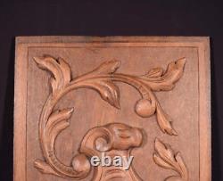 Antique French Highly Carved Panel in Oak Wood Salvage