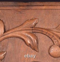 Antique French Highly Carved Panel in Oak Wood Salvage