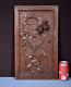 Antique French Highly Carved Panel In Oak Wood Salvage Withflowers