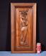 Antique French Highly Carved Panel In Walnut Wood Salvage Withfigure