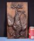 Antique French Hunting Style Carved Panel In Solid Oak Wood Withbird 1