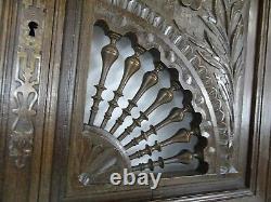 Antique French Large Carved Wood Door Wall Panel Solid Oak Breton Brittany