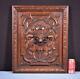 Antique French Panel In Solid Oak Wood With Lion Face Highly Carved