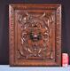 Antique French Panel In Solid Oak Wood With Lion Face Highly Carved